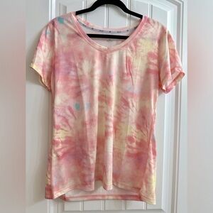 ZELOS Women’s Work Out Short Sleeve Top - L